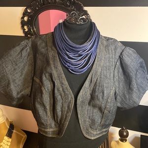 Crop denim jacket